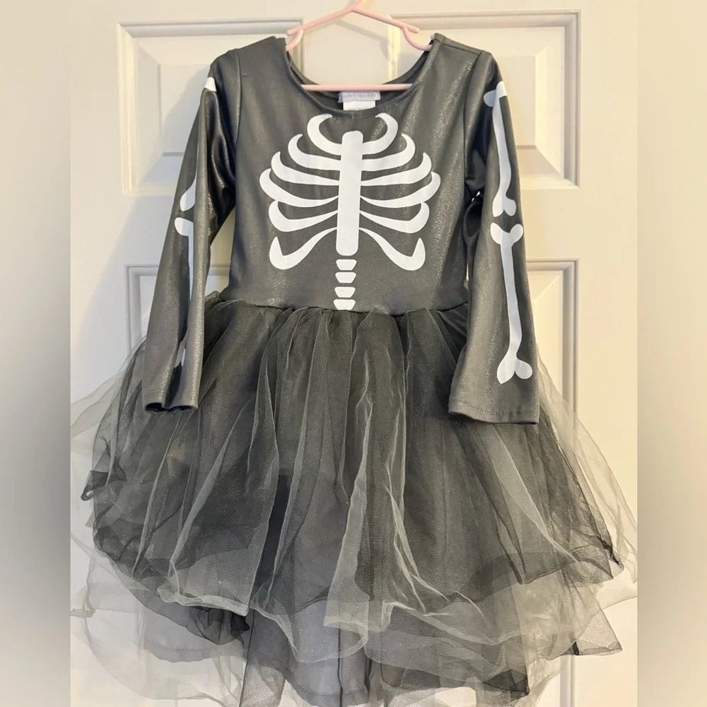 Pottery Barn Kids Silver Tutu Dress Skeleton Costume - Picture 9 of 14